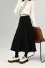 Falda de Lana de Acetato Anchen de Gama Alta, Suave, Versátil, de Corte A, Falda de Lana de Otoño de Cintura Alta, de Corte A