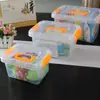 Maleta Transparente Caja de Almacenamiento para Cereales Caja Ajustable para el Hogar y el Coche Piezas de Artículos Varios Cosméticos Almacenamiento de Alimentos Caja de PP