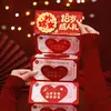 Envelope Vermelho para Cerimônia de Maioridade de 18 Anos, Dobrável e Criativo, Personalizado para 18º Aniversário, Presente para Filha ou Filho, Envelope Pacote Vermelho