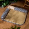 Casa para Perro de Primavera y Verano, Colchoneta Fresca, Casa para Gato de Ratán, Cama para Gato, Suministros de Colchoneta para Mascotas para Muñeco Teddy de Tamaño Pequeño y Mediano