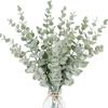 Flores Artificiales de Amazon Tallos de Hojas de Eucalipto Hojas de Eucalipto Tallos Verde Dorado Decoración de Boda Hojas de Planta Falsas