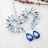 Pendientes de Flor de Cristal de Moda Europea y Americana para Niñas Estilo Callejero Fabricante Mayorista E092