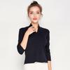 Huaye Otoño Nuevo Camiseta Básica de Seda con Cuello en V para Mujer Camiseta de Manga Larga de Punto de Seda de Morera Color Sólido Suéter Top para Mujer