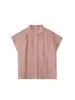 EVERTRUE Nova Camisa de Verão Estilo Chinês Emagrecedora de Linho Manga Curta Feminina Gola Lapela Cor Sólida Camisa 31969