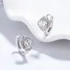 Pendientes de Flor de Moda para Mujer Plata de Ley 925 Lujo Accesible Europeo y Americano Elegantes Pendientes de Circonita Estilo Ins Diseño Sencillo de Nicho Joyería