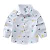 Camisa Nueva de Primavera 2018 para Niño Manga Larga Casual Europea y Americana Camisa para Niño Bebé Estampada Oxford Hilado Superior