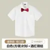 Camisa branca de manga curta infantil, camisa branca de manga curta de verão para meninos, roupa de apresentação para meninas, camisa de uniforme escolar fundamental