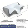 Almofada de Sono de Memória de Chifre Enrolado Proteção da Coluna Cervical Doméstica Zero Pressão Rebote Lento Espuma de Memória Formato de Chifre Almofada Borboleta