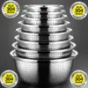 Colador de Acero Inoxidable Grado Alimenticio 304 para Lavar Arroz, Cesta para Verduras, Recipiente para Escurrir, Colador para Lavar Arroz, Cesta de Malla Fina para Lavar Arroz