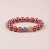 Pulseira Mineral Bruto Areia Imperial Natural, Círculo Único para Mulheres, Pulseira de Contas Budistas de Alta Qualidade, Pulseira Masculina, Direto do Fabricante