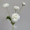 4 flores de margarita artificiales para decoración de hotel, hogar y sala de estar, accesorios para fotografía y arreglos de boda
