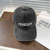 Ins gorra de béisbol de copa suave bordada con letras de moda para hombres y mujeres, combina con todo, algodón lavado envejecido, con visera, hace que la cara se vea pequeña