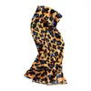 [Personalizado] Falda plisada, Falda plisada cómoda y con caída de estampado de leopardo, Falda de longitud media de cintura alta adelgazante para mujer