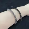 Pulseira tennis de moissanita colorida mais vendida na Europa e América, cravação clássica de quatro garras, corrente tennis s925 prata de lei moderna e de luxo leve