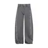 Pantalones casuales rectos de rayas retro americanos para hombres y mujeres, otoño 2026 holgados casuales adelgazantes de pierna ancha hasta el suelo modernos