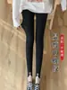 Leggings de yoga femininos de cintura alta, elásticos, modeladores, hipoalergênicos, que não formam bolinhas, para usar como roupa externa, justos, no comprimento do tornozelo, com barra dividida e textura canelada