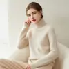 Textura nivel nube~ Suéter de punto Consinee 100% cachemir puro de cuello alto para mujer, estilo elegante, adecuado para ir al trabajo