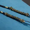 Cuerda de ocho hebras tejida a mano de alta calidad, cuerda para colgar colgante de jade, cuentas del día, cera de abeja dorada, tipo Tíbet, hebilla de seguridad, cuerda para colgar en el cuello