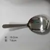 Colher de Aço Inoxidável, Colher de Arroz, Escumadeira, Colher Redonda Grande com Cabo Curto da Moda, Colher de Servir para Cozinha, Colher de Sopa Doméstica, Escumadeira Grande para Sopa