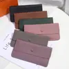 Billetera Larga de Cuero Genuino para Mujer, Billetera Versátil de Cuero Suave, Billetera Ultradelgada, Tarjetero, Bolso de Mano Todo en Uno, Estilo Coreano Simple