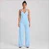 Conjunto de Chaleco de Yoga Cruzado con Cuello Halter y Escote en V con Copas Extraíbles, Chaleco Deportivo con Hermoso Diseño en la Espalda, Conjunto de Ropa Casual para Fitness y Yoga