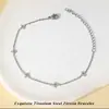 Joyas de Acero Chain Art Acero de Titanio Circonita Microincrustada Pulsera de Trébol de Cuatro Hojas con un Temperamento Dulce y Elegante, Joyería de Diseño de Gama Alta de Nicho