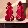 Adornos para decoración de habitaciones de boda, arreglo para sala de estar y dormitorio de compromiso, carácter tridimensional de dragón y fénix "doble felicidad" para exhibición en mesa, artículos para bodas