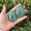 Piedra Cruda de Cristal Natural Pulida y Pieza de Mango de Amatista Juguetona Piedra Ovalada de Palma de Energía de Descompresión Piedra de Masaje para Yoga