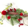 Adornos de Bolas Navideñas Más Vendidos, Gotas de Agua Colgantes, Lazos para Árbol de Navidad, Bayas Rojas, Hojas de Pino, Decoraciones de Pared, Decoraciones de Ramas Navideñas