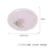 Soporte para Tetera con Forma de Flor Pintado a Mano Color Rosa Albaricoque de las Dinastías Tang y Song, Accesorios para Ceremonia del Té, Color Bajo Esmalte, Tono Rosa Delicado, Juego de Té Kung Fu, Bandeja Seca para Té, Bocadillos para el Té