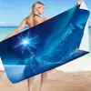Toalla de Playa Serie Frozen, Toalla Cuadrada Versátil de Doble Cara de Forro Polar de Fibra Ultrafina para Natación y Baño