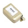Portatarjetas de Acordeón con Doble Cremallera Personalizado de Fábrica Portatarjetas de Cuero Genuino Anti-Magnético Rfid Portatarjetas de Identificación Regalo Venta al por Mayor en Stock