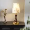 Luminária de mesa de cabeceira francesa vintage toda em cobre, estilo wabi-sabi, ambiente de estudo retrô americano, luminária decorativa de madeira maciça de alta qualidade para quarto