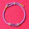 Pulsera Semi-terminada Tejida a Mano, Joyería Dorada Usable, Cuentas, Regalo del Día de San Valentín Chino para Mejor Amigo/Pareja