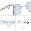 Daughter de chaebol europea y americana espejo metálico cuadrado dorado pata de giro gafas de sol marrones dobles moda femenina parasol gafas de sol vintage hombres