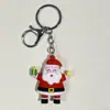 Nuevo Llavero de Muñeco de Navidad Árbol de Navidad Papá Noel Calcetines de Navidad Hebilla Plateada Accesorios Adornos Colgante Hebilla Plateada