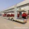 Fabricante Fornece Transportador de Carros de Três Eixos Estilo Europeu com Veículo de Transporte de Carros de 8 Posições Deslizante e Sistema de Elevação por Parafuso