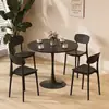 Mesa redonda de balcón blanca de estilo nórdico, moderna, para discusiones, juego de mesa y sillas para cafeterías de té con leche y café, mesa de comedor tulipán