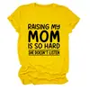 Criando Minha Mãe Amazon Ebay Site Independente Comércio Exterior Transfronteiriço Confortável Simples Camiseta Feminina Gola Redonda Manga Curta