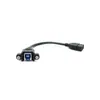 Conector fêmea DB9 com abas de montagem, para montagem em painel, converte para conector fêmea USB A; cabo adaptador de painel de dispositivo