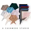 Cachecol pequeno de cashmere para outono e inverno para mulheres, cachecol triangular, amigo da pele, protege o pescoço, aquecedor de pescoço de tricô quente, gola falsa versátil