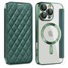 Funda Magnética Transparente Estilo Yadun Xiaoxiangfeng Electroplateada para iPhone 16, Funda de Cuero Tipo Flip Cover para Apple 18Promax