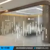 Adesivo de Logotipo Gradiente Fosco para Vidro de Escritório da Empresa Película de Privacidade para Vidro Personalizada Translúcida mas Não Transparente