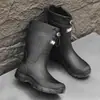 Botas de Chuva Impermeáveis para Caminhada na Floresta Tropical para Homens e Mulheres, Botas de Chuva de Cano Médio para Exterior, Sapatos de Borracha Antiderrapantes para Cozinha, Material TPE