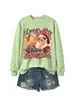 Vi a Dolly besando Amazon eBay sudadera divertida de moda europea para mujer con cuello redondo y mangas largas