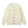 Popular Holgado de Moda Marca Cuello Redondo Juventud Estilo Old Money Bloque de Color Marca de Moda Cárdigan Suéter para Hombre
