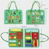 Materiales Educativos Montessori Personalizados Tablero de Actividades Bolso Cruzado Bolso de Mano Infantil Montessori Juguete de Entrenamiento Libro de Actividades