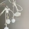Aretes Originales de Flor con Borla y Lazo para Niñas, Estilo Festivo, Aretes Frescos y Únicos, Joyería al por Mayor con Temperamento Super Hada