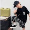 Camiseta de Manga Corta de Algodón Puro para Niños y Niñas Verano 2026 Nuevo Estilo Tallas Pequeñas y Medianas para Niños Manga Corta Bebé Dibujos Animados Top para Niños Camiseta