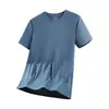 2026 Verão Masculino Roupas de Secagem Rápida Masculino Esportes ao Ar Livre Fitness Nova Camiseta de Manga Curta Gola Redonda Camiseta Masculina Tendência Seda de Gelo